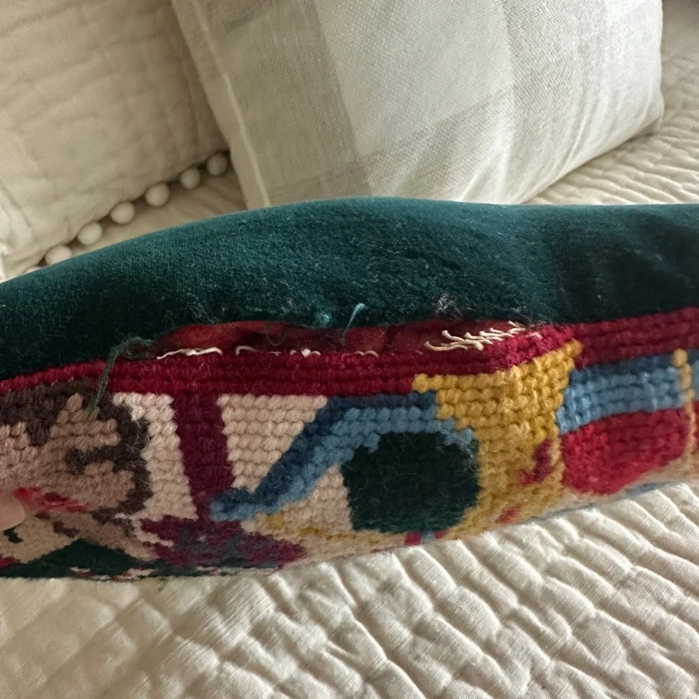 Holiday Christmas Tree Pillow with Ornaments - Picture 3 of 3